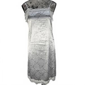 Disney Descendants Rise of Red White Satin Heart Chemise Large 10/12 Lace Trim